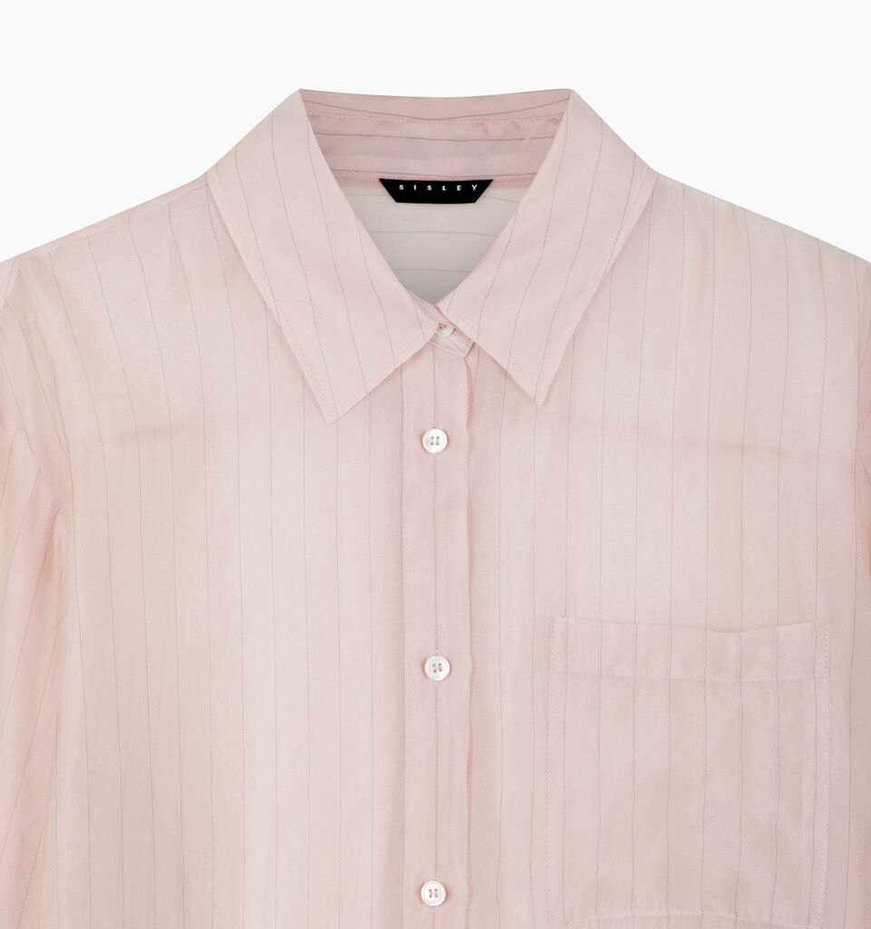 Pink semi sheer shirt - sisley k shirts - Blush | Sisley K image number 3